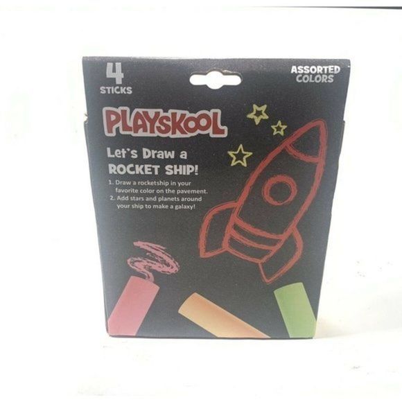 Playskool Four (4) Giant Washable Sidewalk Chalk - New Factory Sealed - Picture 4 of 4